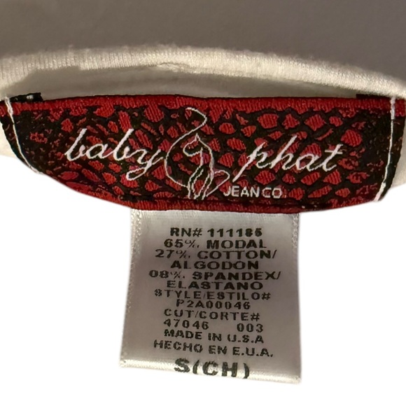 Vintage Baby Phat Off-Shoulder Top-White - Picture 6 of 6